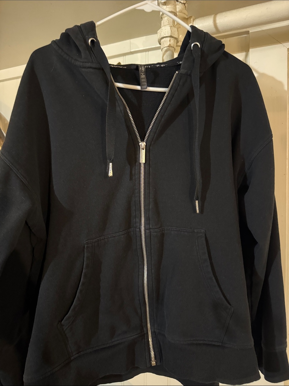Calvin Klein Black Full-Zip Hooded Jacket
